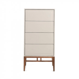 094233 Комод -A лакированный 4 ящика серый Ral 7044 Angel Cerda CP1709