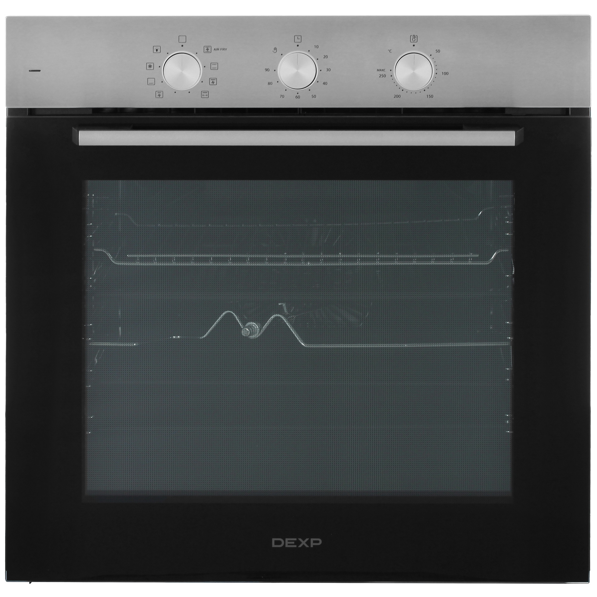 9175843 Электрический духовой шкаф DEXP Frypro-01 серебристый STDN-0139015