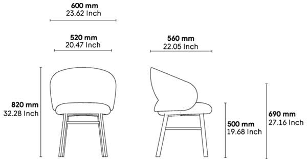 Мягкий тканевый стул с подлокотниками ALKI Pottolo ARCH-00011299 - Вид №6