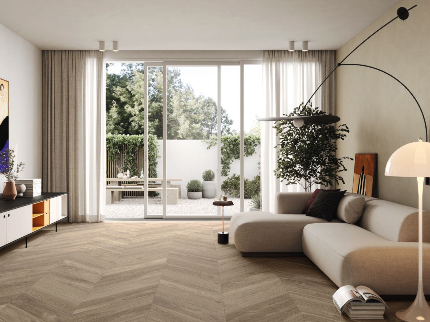 Напольная / напольная плитка из керамогранита с эффектом древесины для внутренних и наружных работ Imola CREW - HONEY ARCH-00052239