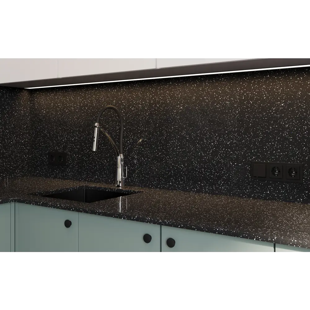 Мебельная ручка-кнопка KONSENSA Аян 28 мм матовая черная STLM-2118336 - Вид №9