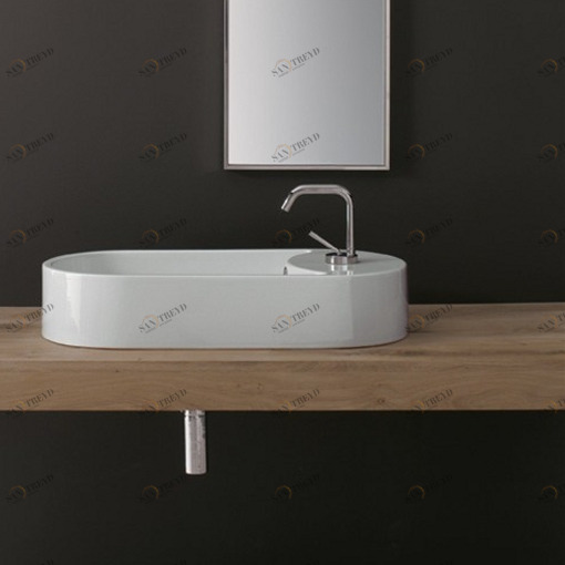 8096 Накладная раковина на столешницу  овальная Scarabeo Ceramiche 