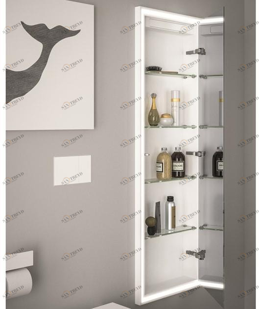 MOMA Design Стенка для ванной из массивной поверхности с зеркалом sun-id-1385578