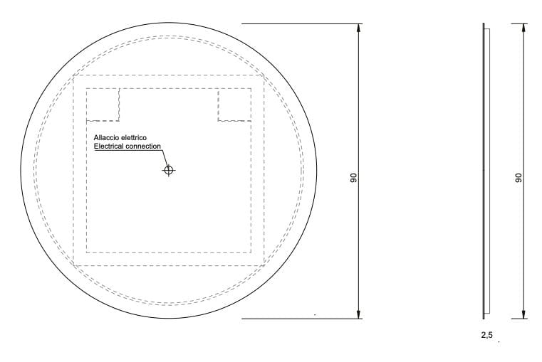 Настенное круглое зеркало со встроенным освещением Nic RAGGIO ARCH-00009100 - Вид №1