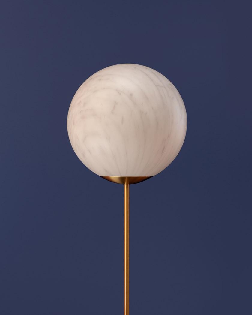 SLIDE Торшер из латуни и полиэтилена с эффектом мрамора Mineral sun-id-1401819 - Вид №6
