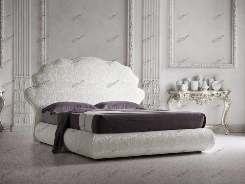 Felis Мягкая двуспальная кровать в классическом стиле тканью Bed stories sun-id-1471311