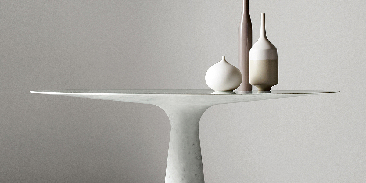 СТОЛ ОБЕДЕННЫЙ ИЗ КАМНЯ LEAF 140Х76 СМ Neutra Design SL1401 - Вид №1