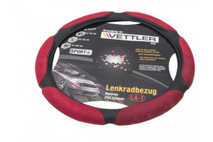16284503 Оплетка на руль SPORT M 37-38 см, 2108-15, PVC, 6 подушек, Красный MLA1red VETTLER