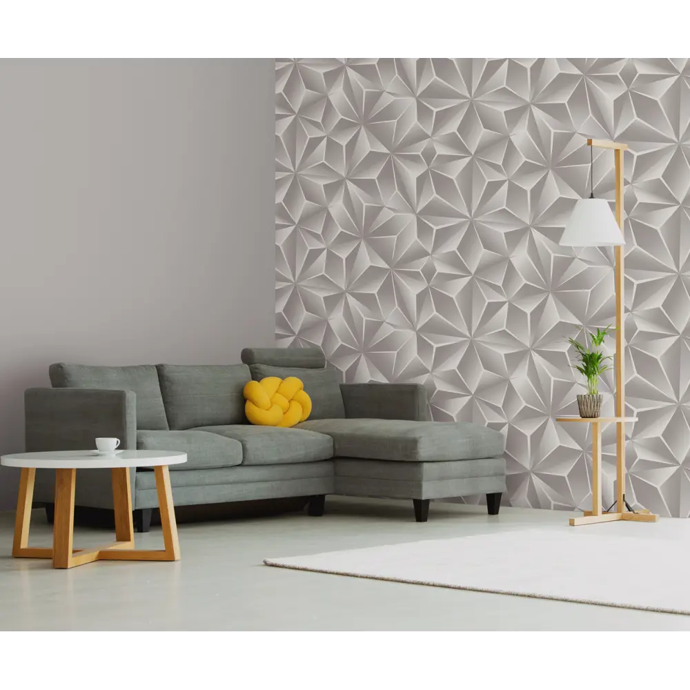 Обои флизелиновые Ateliero Kaleidos серые 1.06 м AT88287-06 Kaleidoscope STLM-2144262 - Вид №3