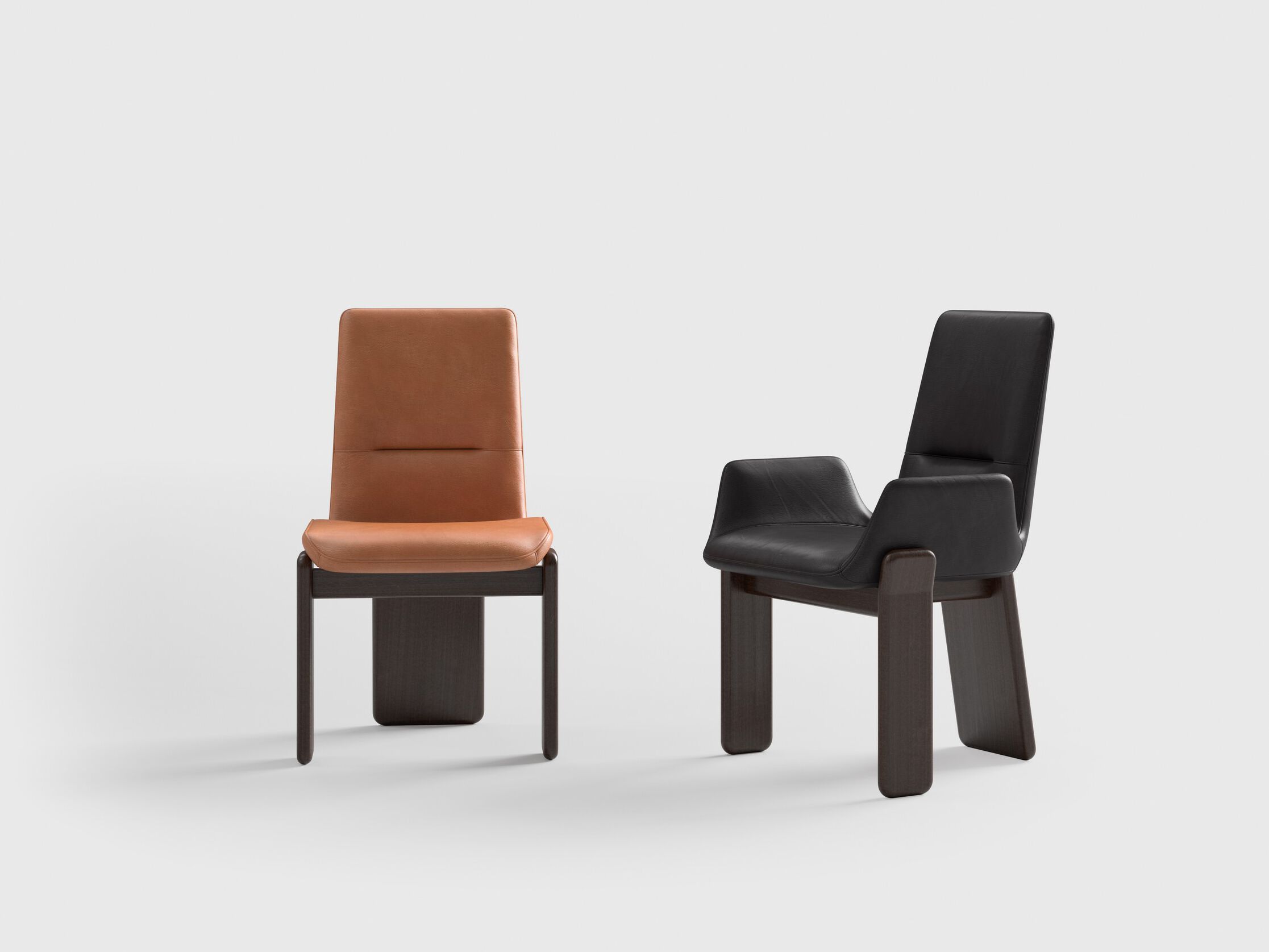 Кожаный мягкий стул без подлокотников CPRN HOMOOD Shapes 2025 ARCH-00056782 - Вид №1