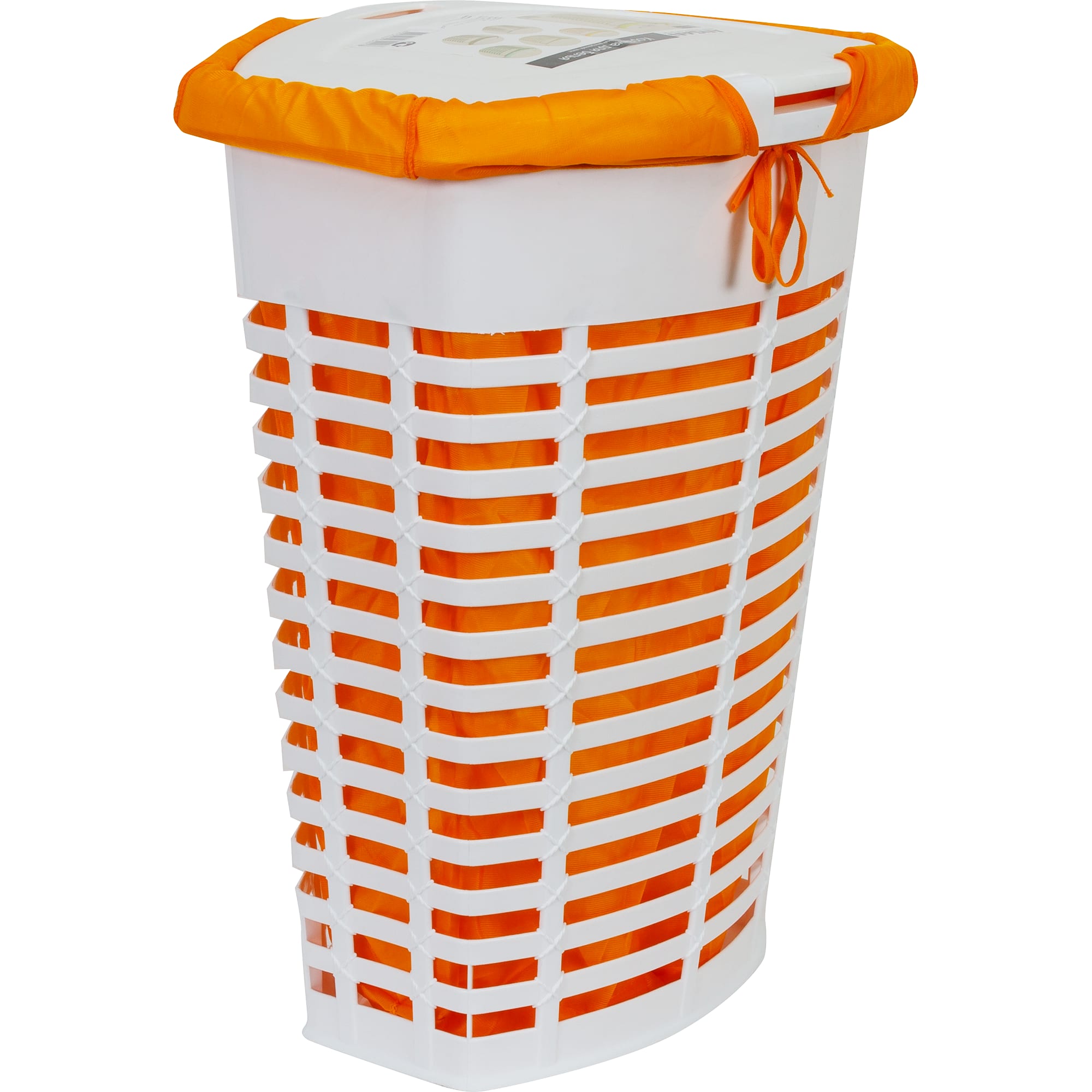 82118694 Корзина для белья с чехлом, 470х360х600 мм, цвет оранжевый PALM Santreyd