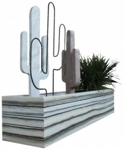 FranchiUmbertoMarmi Низкая прямоугольная кашпо из мрамора  Hd011pao