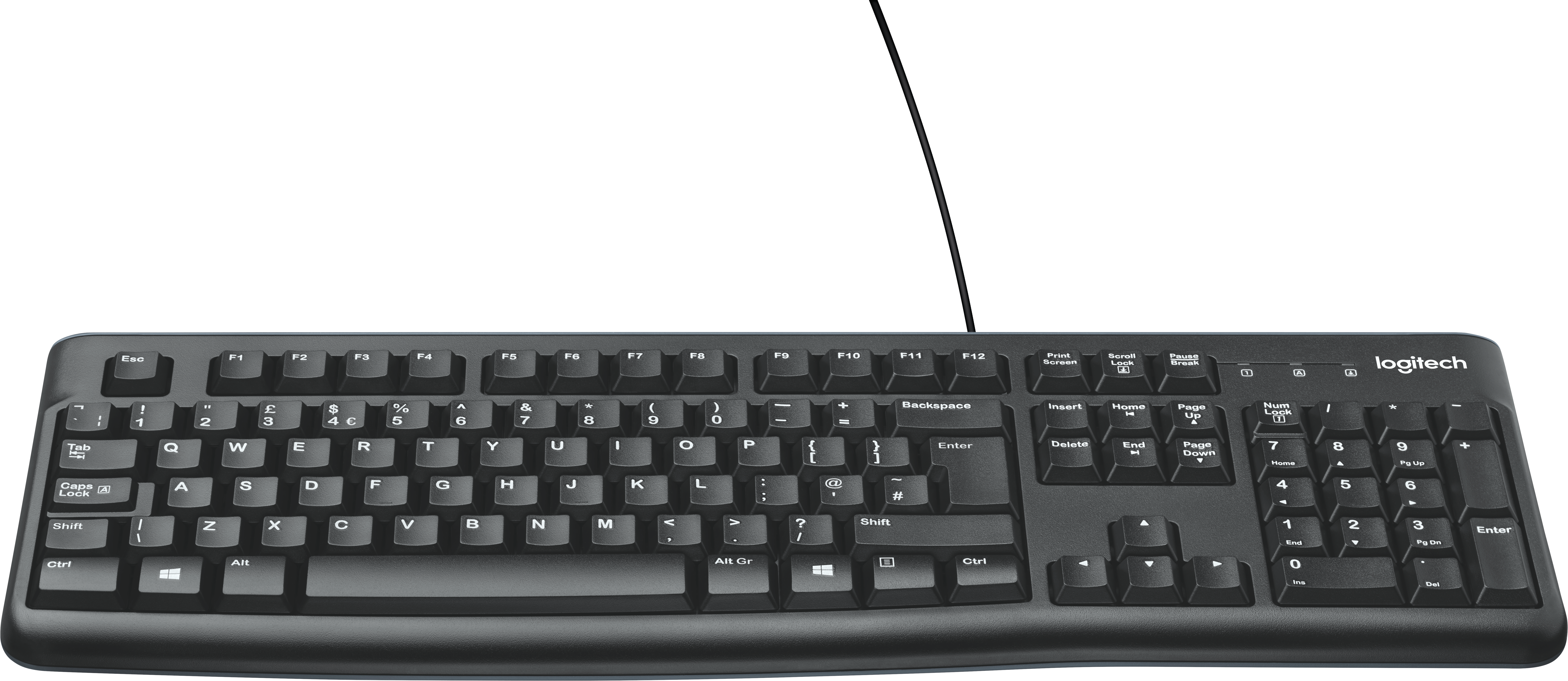 920-002522 Keyboard k120 (usb, waterproof, low profile) oem Logitech Santreyd  - Вид №1