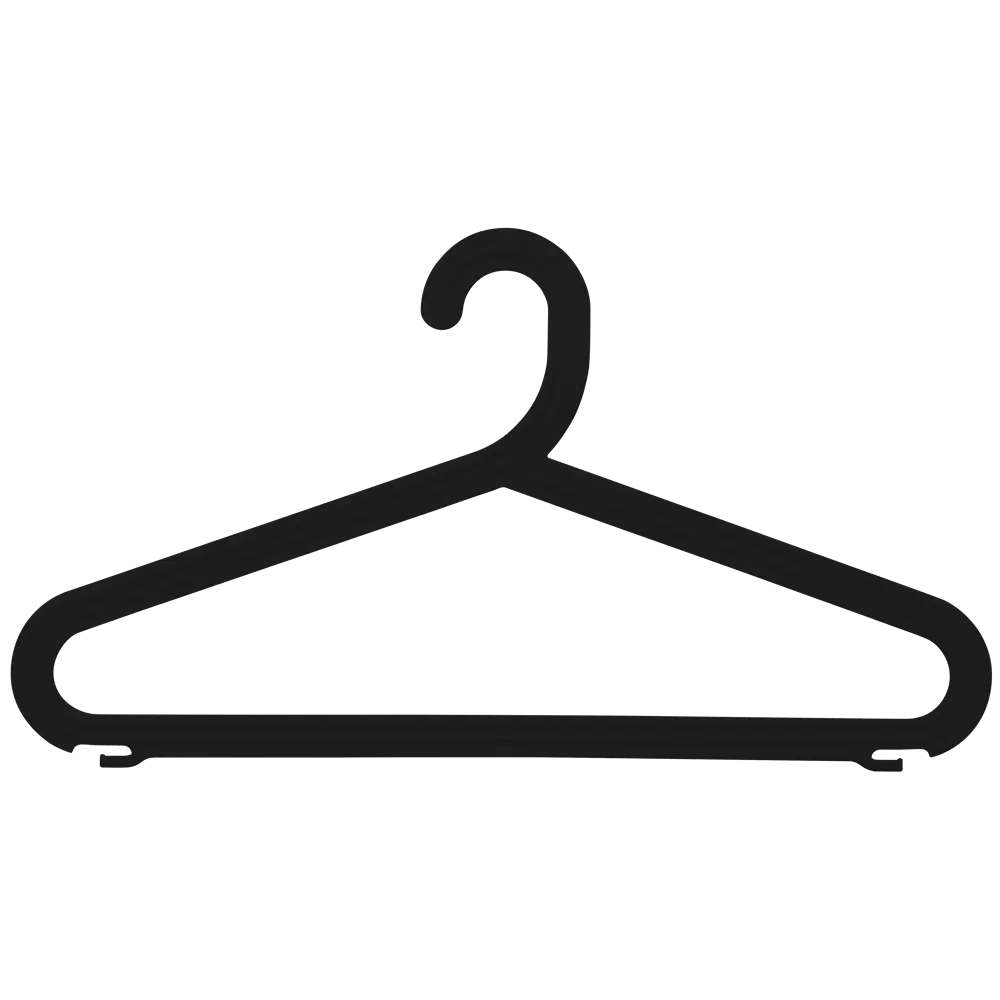 Набор вешалок 42x22.4x1.6 полипропилен 4 шт цвет чёрный Santreyd STLM-2052181 - Вид №2