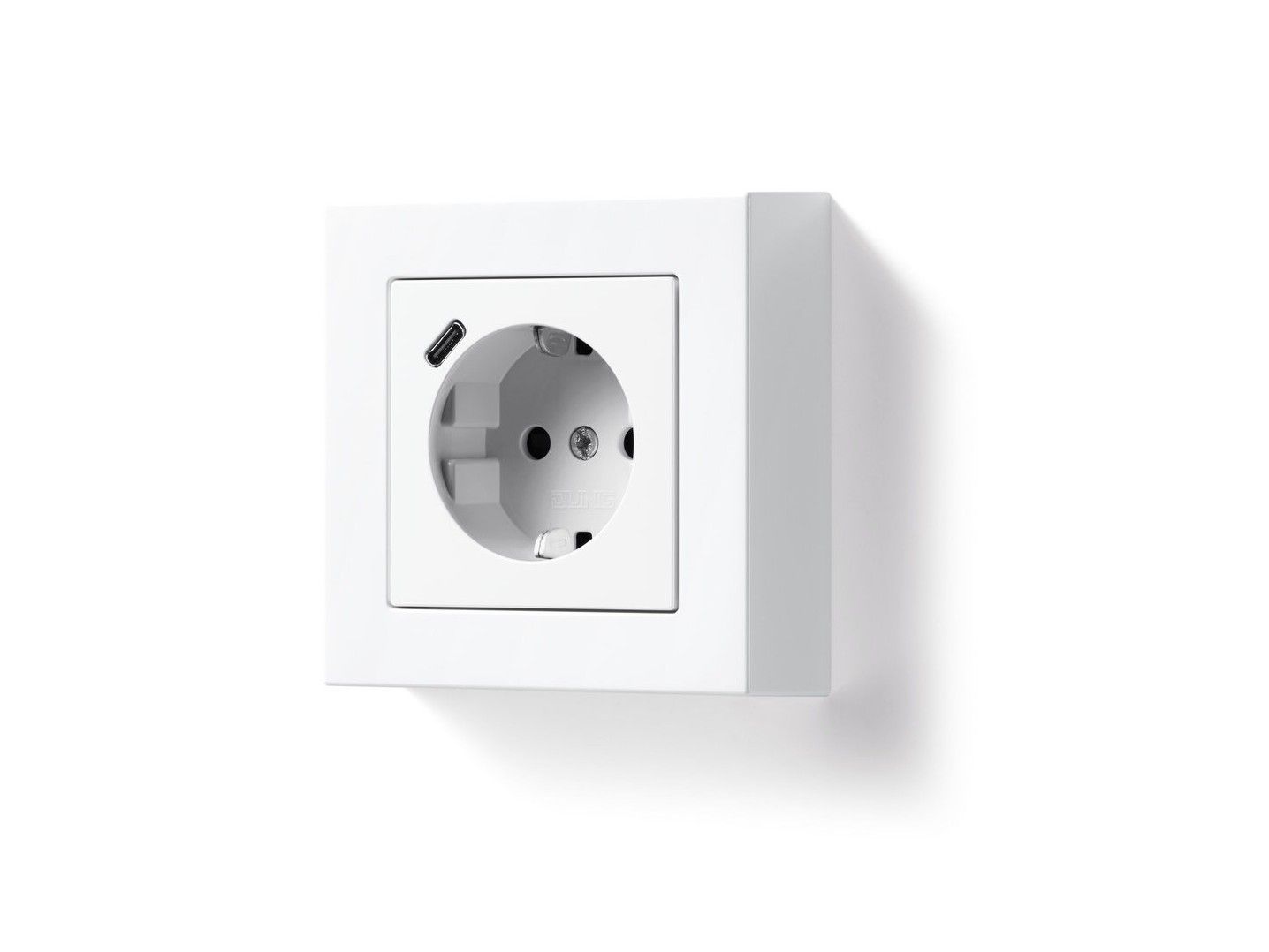 Пластиковая одиночная электрическая розетка schuko с USB JUNG A 550 ARCH-00109813 - Вид №1