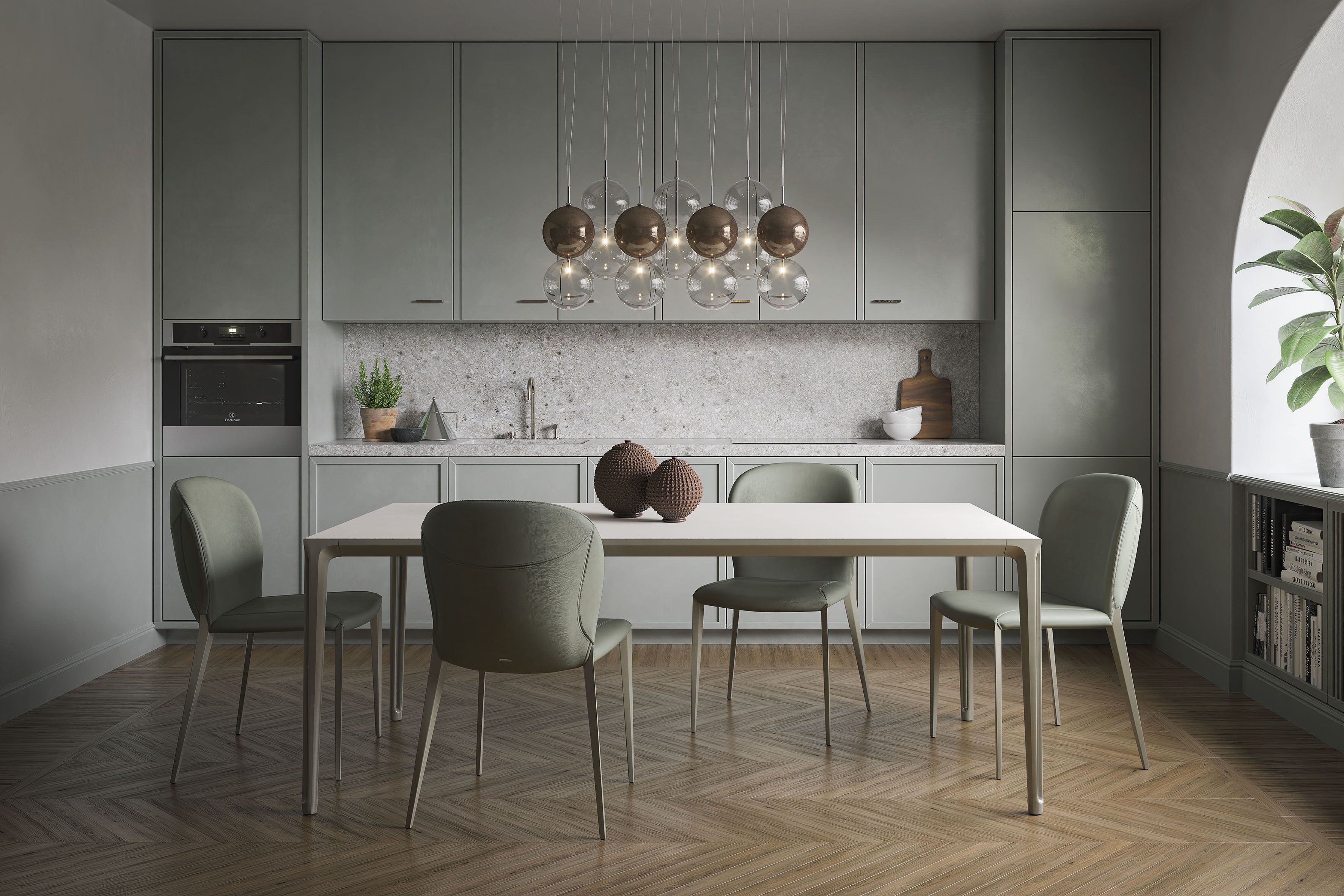 Прямоугольный стол из алюминия и стекла Cattelan italia BOULEVARD ARGILE ARCH-00066494 - Вид №2