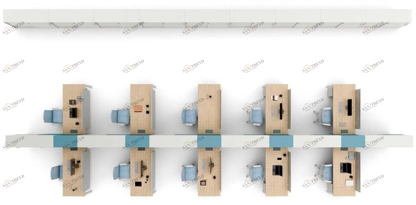 Bralco Рабочее место из меламина с разделительными панелями со встроенной полкой Take off sun-id-1432120