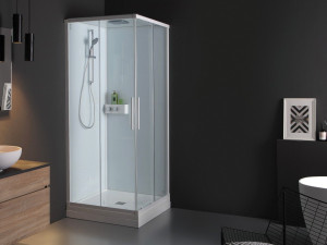Квадратная угловая душевая кабина с раздвижной дверью