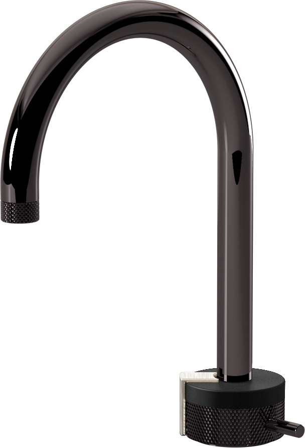 E-11502-R1MBK-L2BNi-OX Однорычажный прогрессивный смеситель для раковины - излив 16см GRAFF MOD+