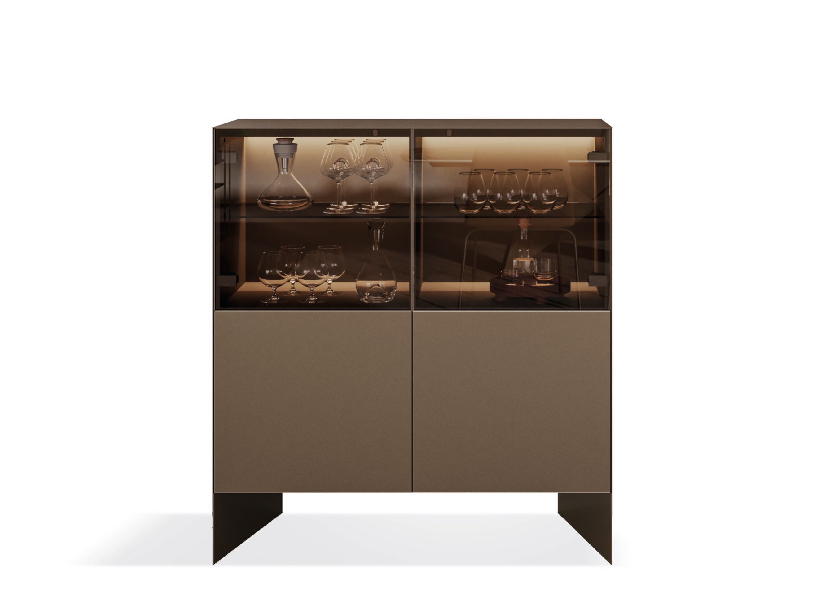 Металлический шкаф с распашными дверями Ronda Design NEMESI GLASS ARCH-00062212