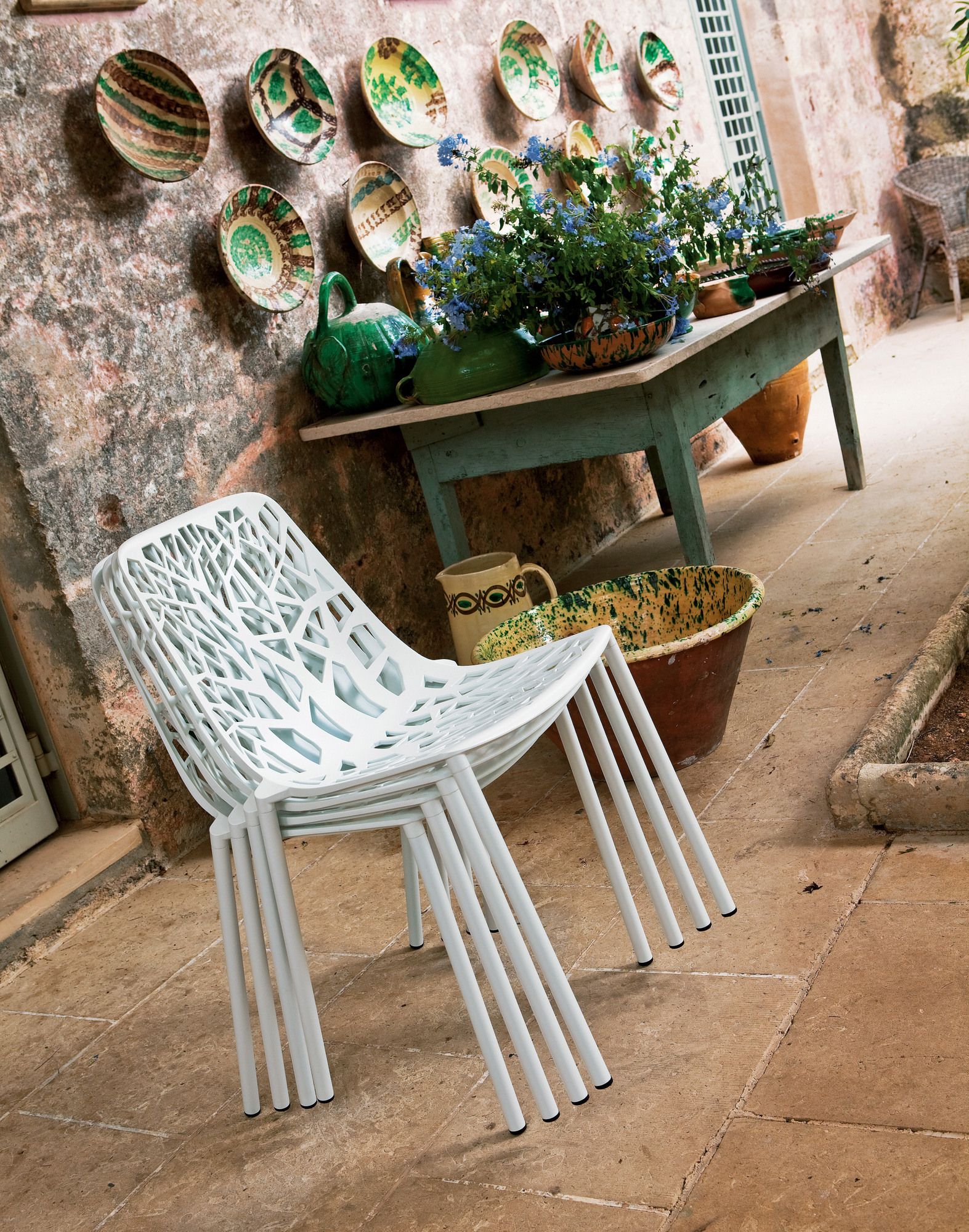 Алюминиевый штабелируемый садовый стул FAST ARCH-00026986 - Вид №1