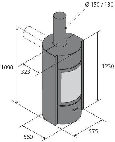 Stûv Вращающаяся дровяная печь из нержавеющей стали Stûv 30 sun-id-1359123 - Вид №7