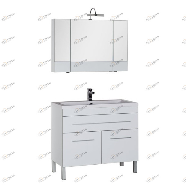 Комплект мебели Aquanet Верона 100 белый (напольный 1 ящик 2 дверцы) 00182942