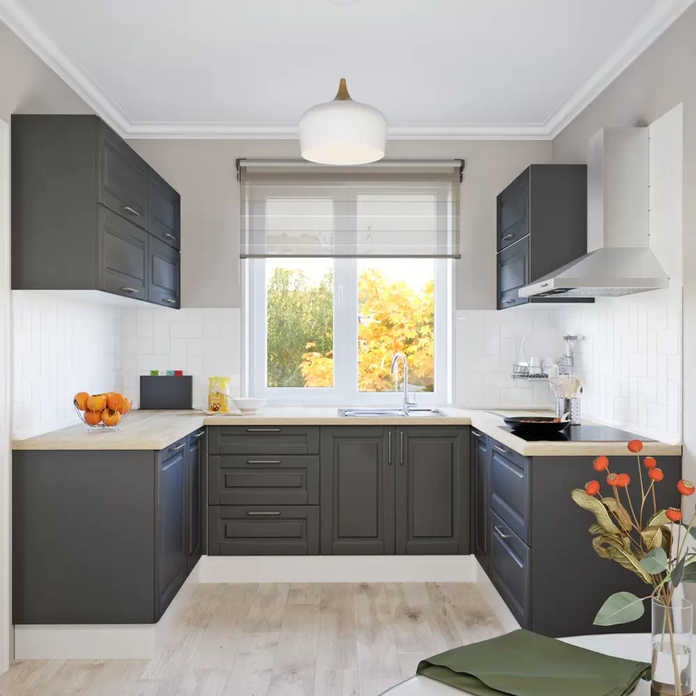 Витрина для шкафа Delinia «Леда серая» 60x35 см, МДФ, цвет серый STLM-2093059 - Вид №3