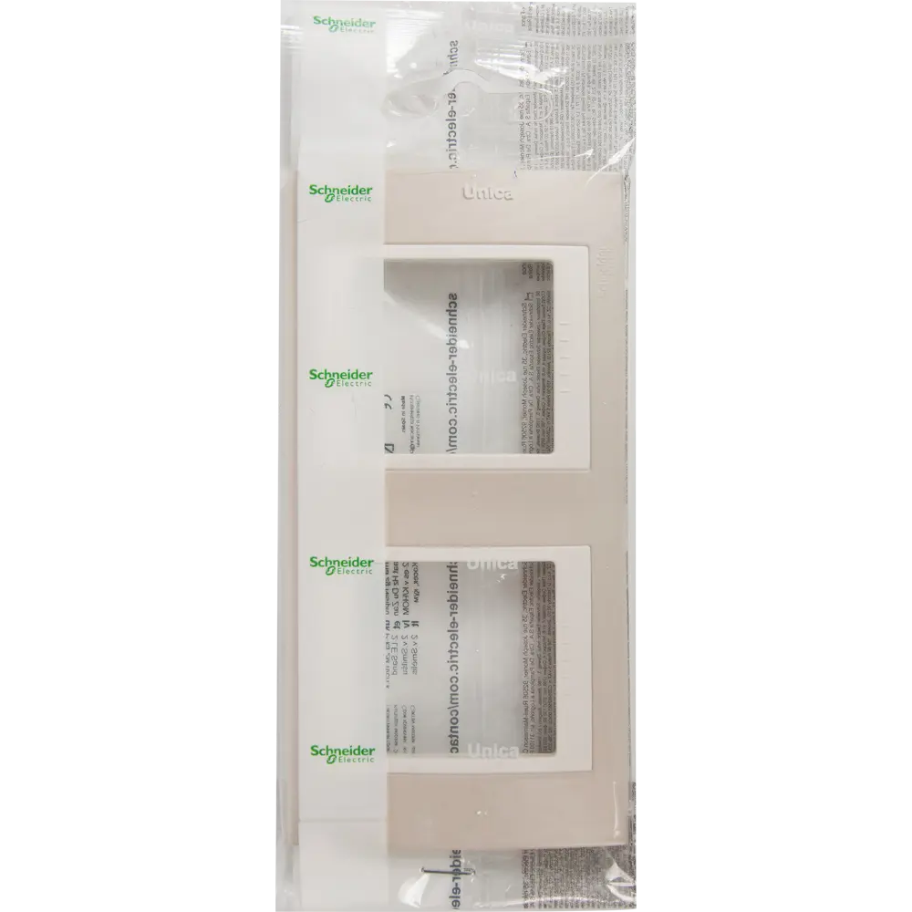 Рамка для розеток и выключателей Systeme Electric Unica 2 поста, цвет песчаный/бежевый STLM-2137946 - Вид №4