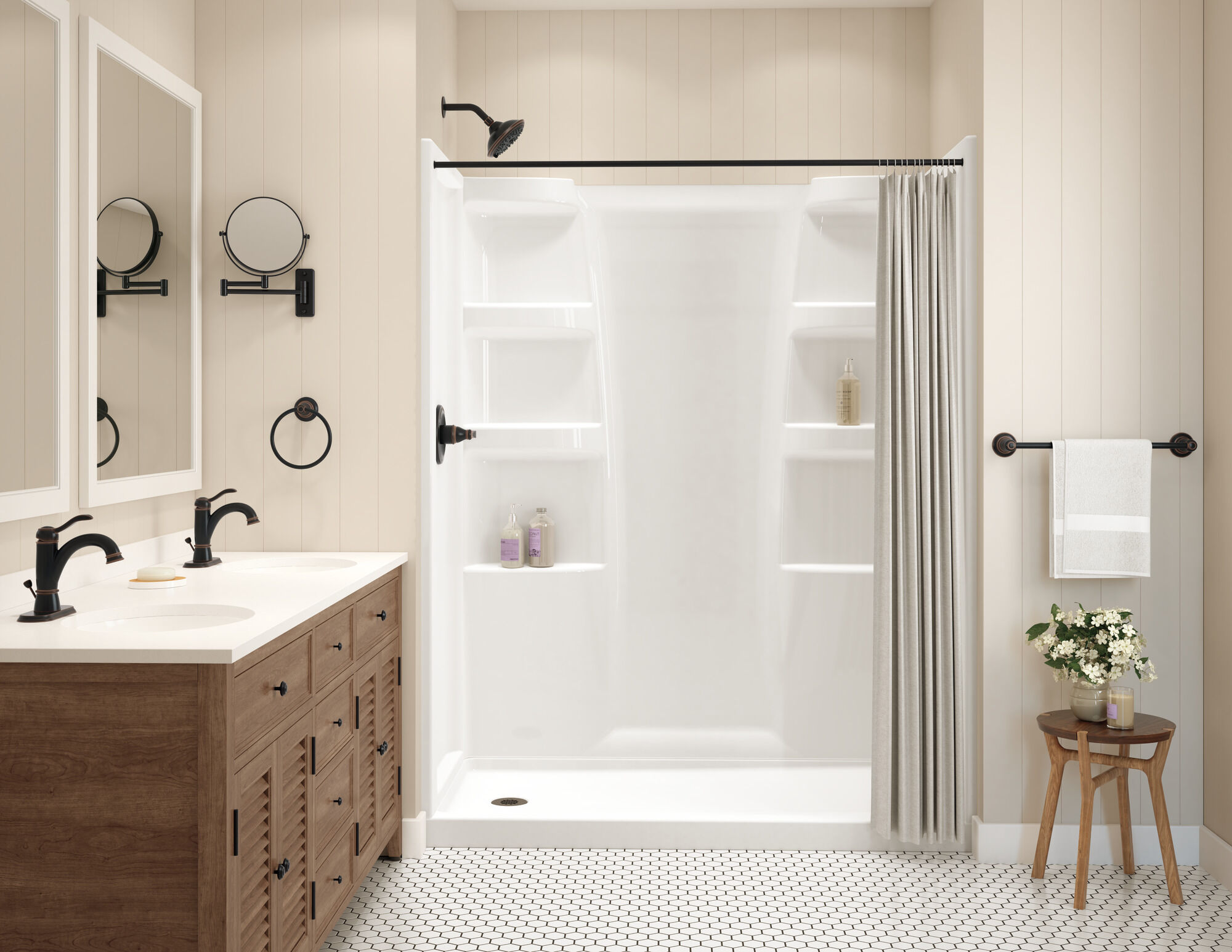 ProCrylic 60 дюймов x 30 дюймов душевая кабина Delta Faucet B67513-6030-WH - Вид №4