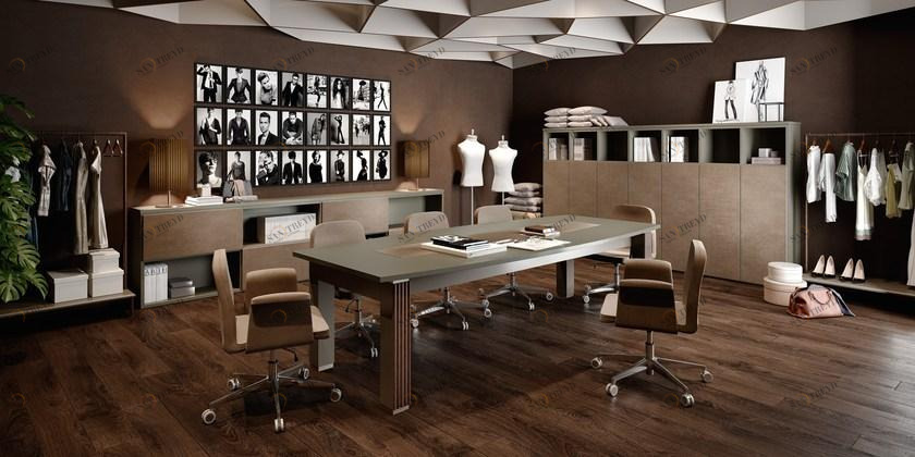 Caroti Стол для совещаний из лакированного прямоугольного дерева Concept 306