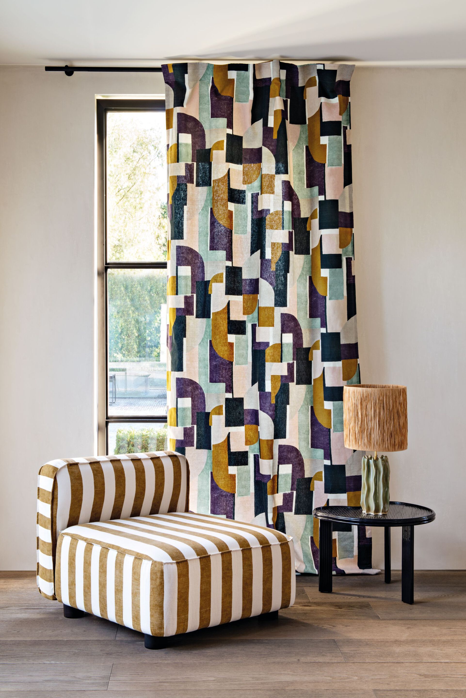 Моющаяся полосатая ткань Casamance Paris Texas ARCH-00035396 - Вид №3