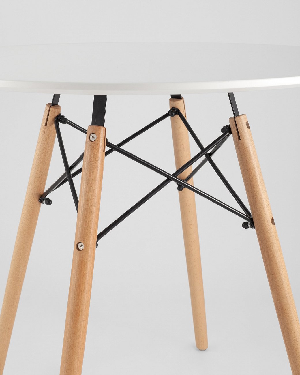 Стол обеденный круглый белый D 80 см DSW EAMES EAMES DSW 00-3958823 Белый  - Вид №5