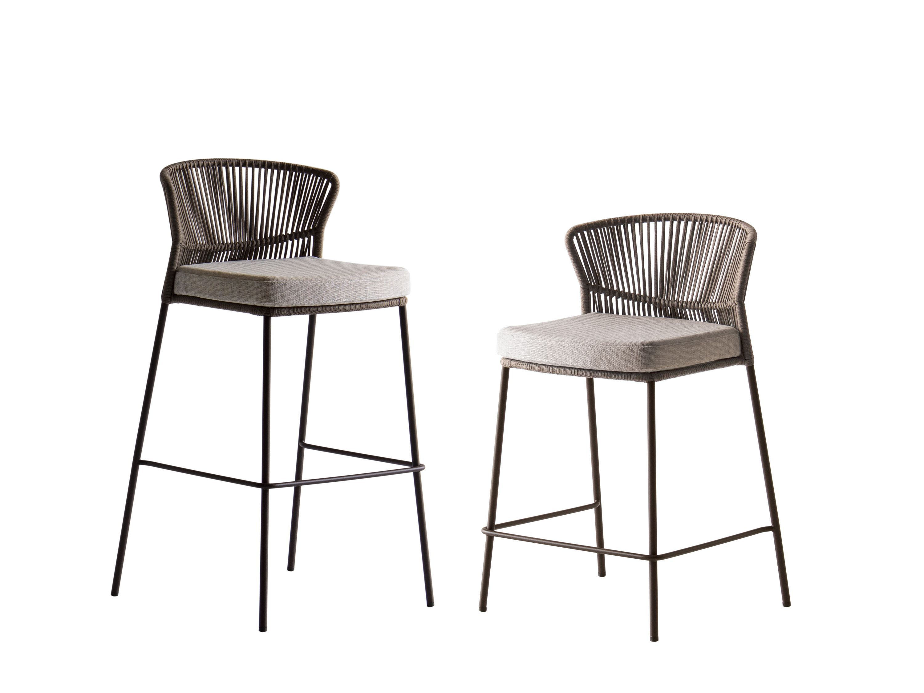 Высокий веревочный садовый стул со спинкой Potocco ARCH-00123335 - Вид №1