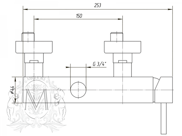 Смеситель MIGLIORE Fortis ML.FRT-5436 для душа ML.FRT-5436.CR - Вид №1