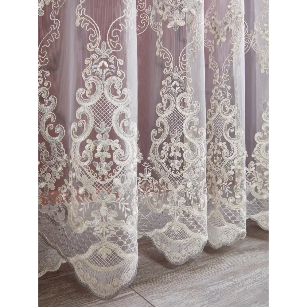 Тюль 1 м/п Корд сетка 280 см цвет бежево-серый ELIT HOME STLM-2122393 - Вид №3