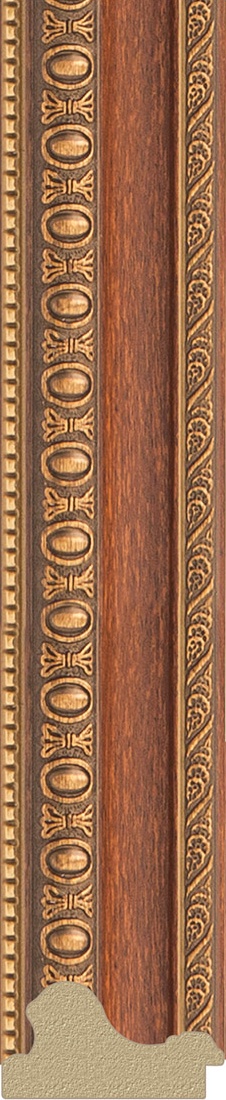 BY 3331 Зеркало в багетной раме - бронзовые бусы на дереве 60 mm EVOFORM Definite - Вид №3