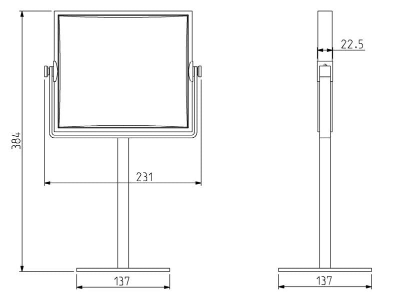 Столешница квадратное двухстороннее увеличительное зеркало Spekkio Tucane ARCH-00133465 - Вид №2