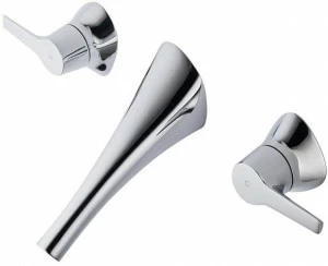 JUSTIME Смеситель для умывальника настенный на 3 отверстия из хромированной латуни Nature 6927-92-81cp