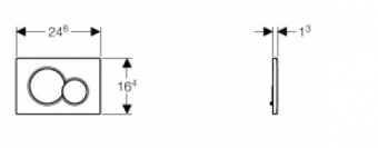 115.770.46.5 смывная клавиша SIGMA 01 (хром матовый) Santreyd  - Вид №1