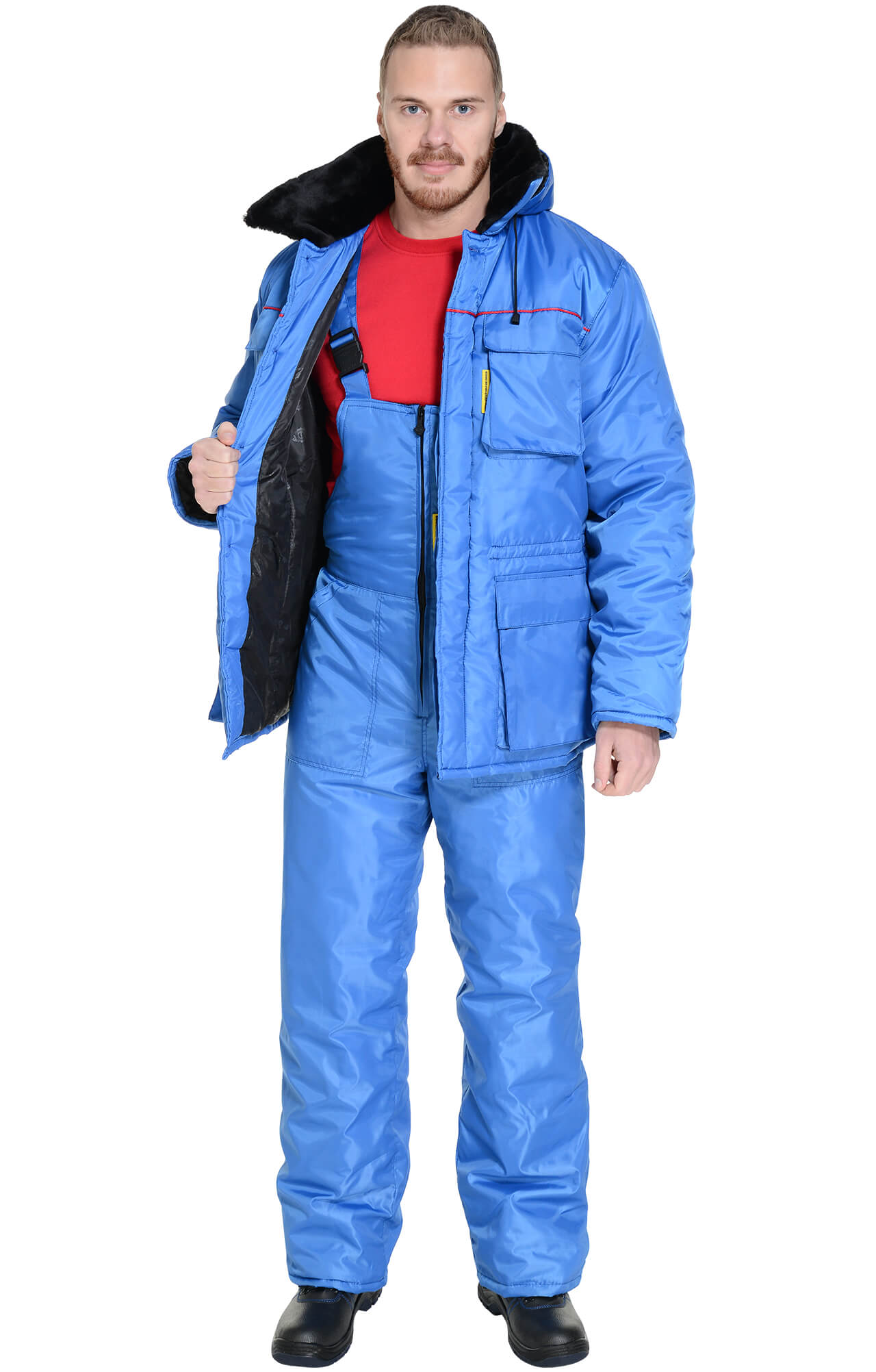 63744 Костюм "Эксперт-К" зимний ткань "Оксфорд" василек  Зимняя спецодежда  размер 52-54/170-176  - Вид №12