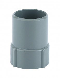 810900 060 90  Наконечник для шланга Fitoflex, Д. 32 мм, гладкий и навинчиваемый, серый ПВХ Valentin Серый