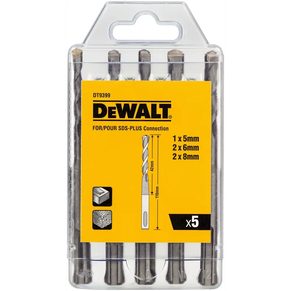 Набор буров по бетону SDS-plus Dewalt DT9399-QZ, 5 шт. 85688582 STLM-2010015  - Вид №2