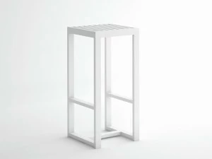 GANDIABLASCO Высокий барный стул из алюминия с подставкой для ног Dna