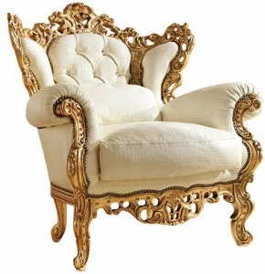 Barnini Oseo Мягкое кожаное кресло с подлокотниками Reggenza luxury 1128