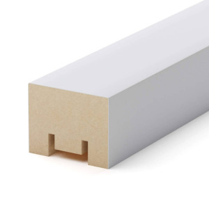 Интерьерная рейка МДФ STELLA Ривьера Белый 40*30*2700 (уп.4 шт.) STSR-857