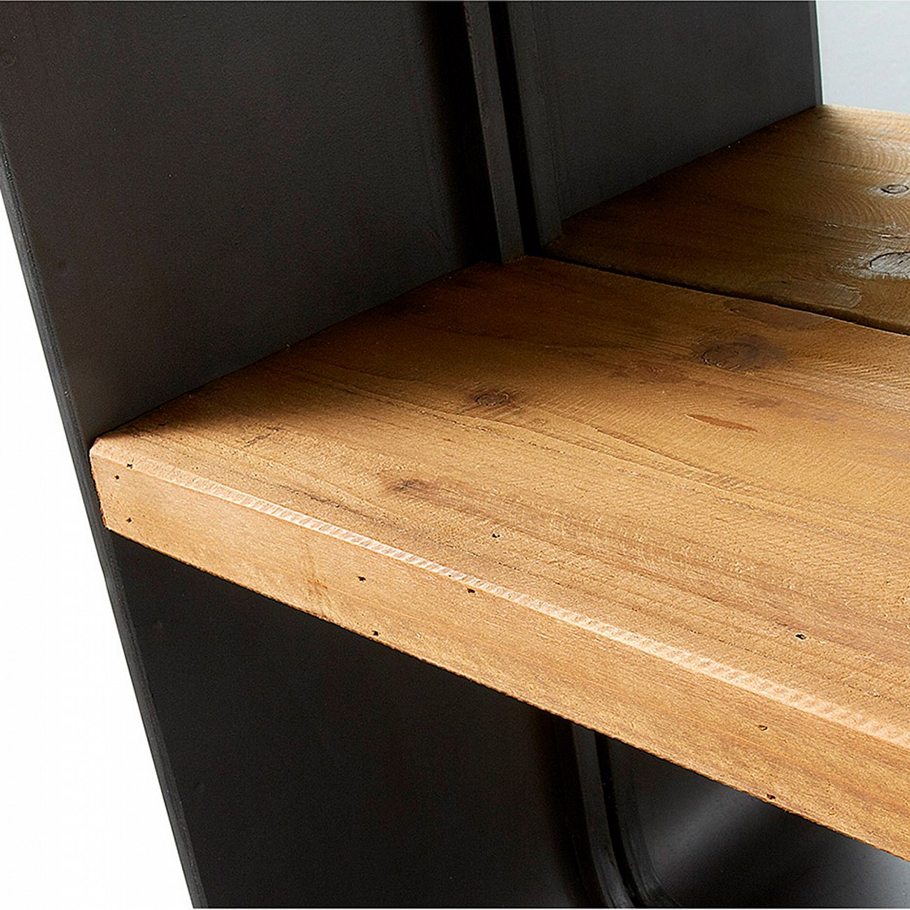 Зеркало с полкой прямоугольное настенное темно-серое Cellini от La Forma LA FORMA CELLINI 342796 Серый  - Вид №2