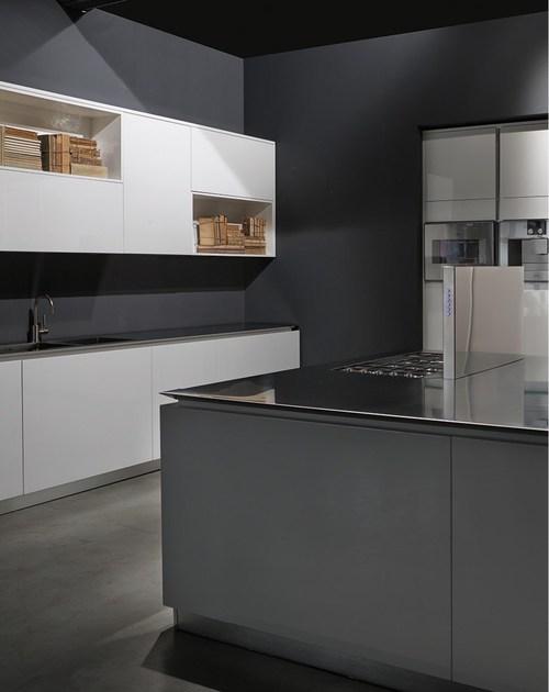 RIFRA Кухня с островом в чистом глянцевом белом лаке Fly sun-id-1426814 - Вид №4