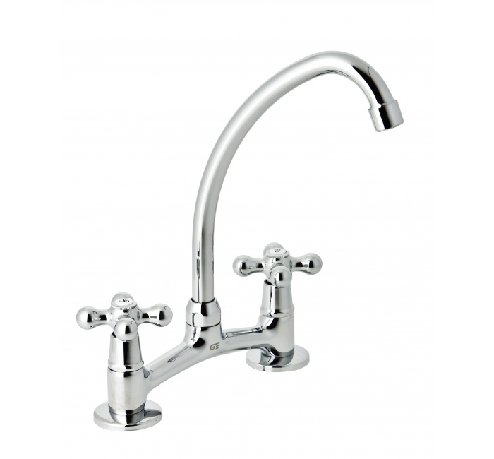 GENEBRE 68194 09 45 66 Настольный миксер 16 см с изливом в виде лебединой шеи  - Вид №1