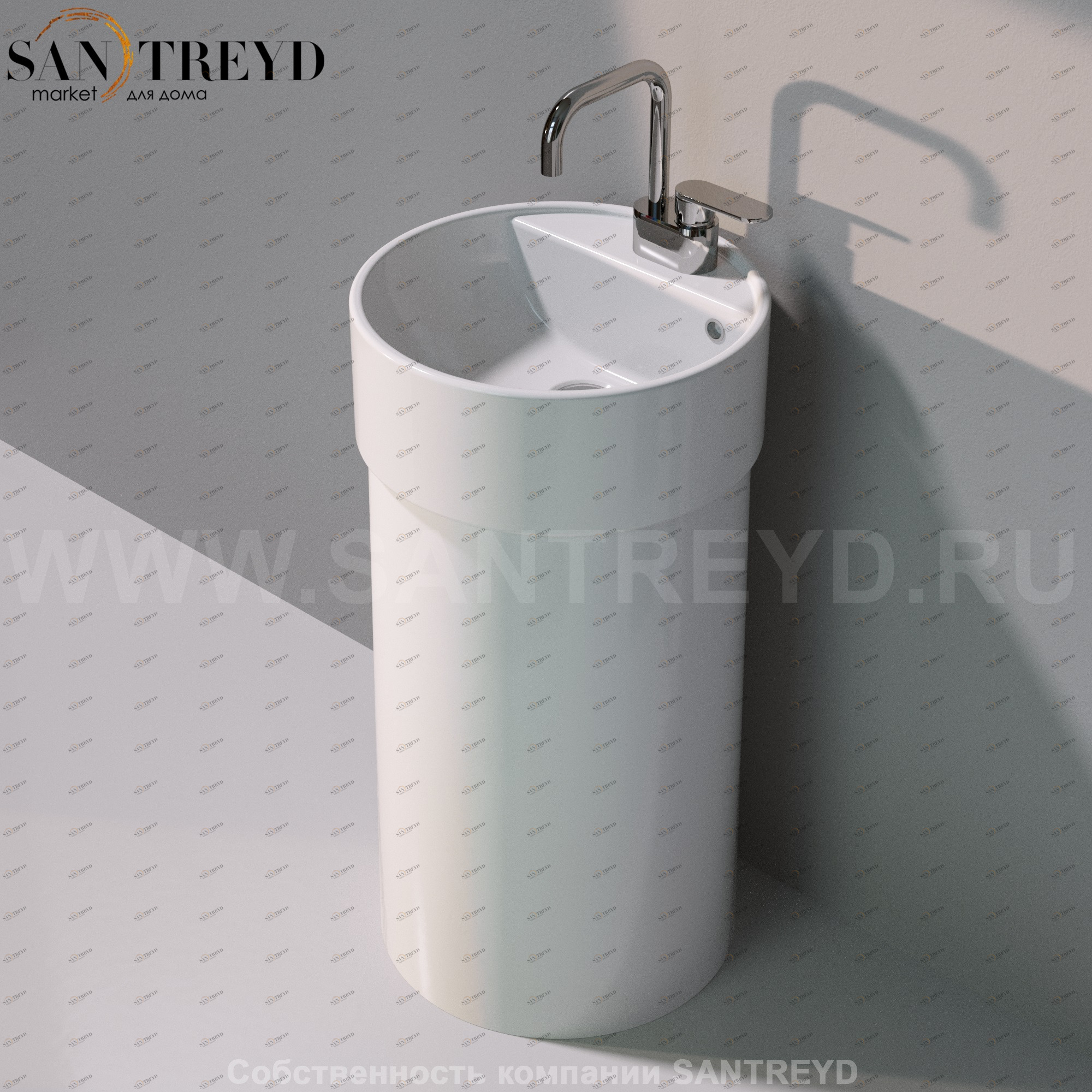 5050-42A_COLP.9016 Пьедестал для раковины овальная Ceramica Flaminia 